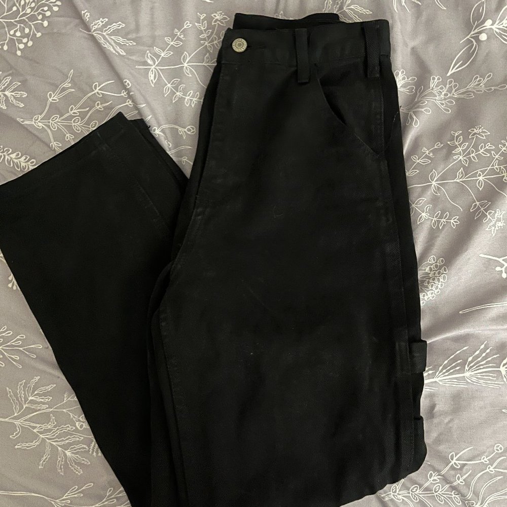Brandy Melville Black High Rise Carpenter Straight Leg Jeans